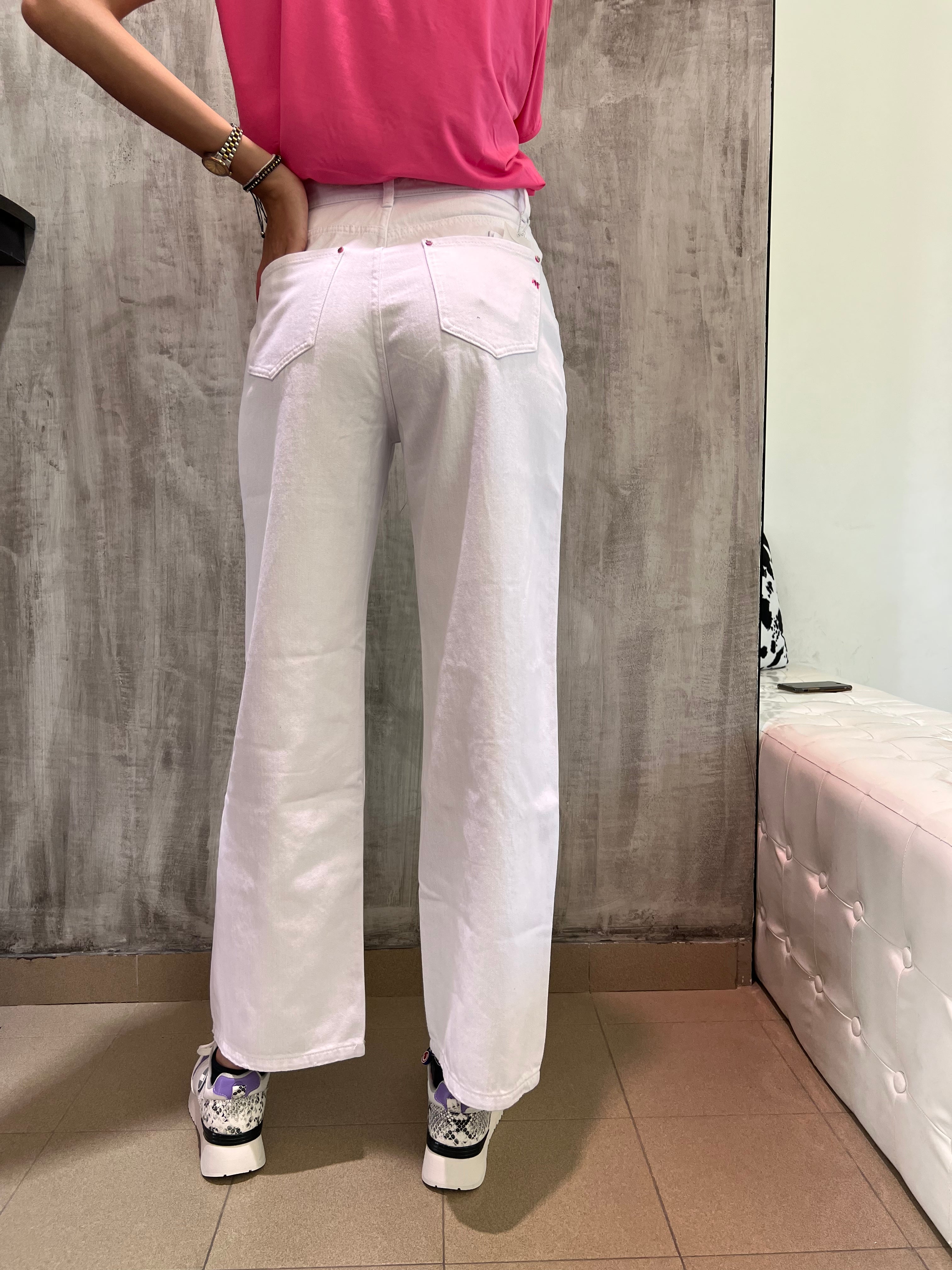 Jeans palazzo bianco