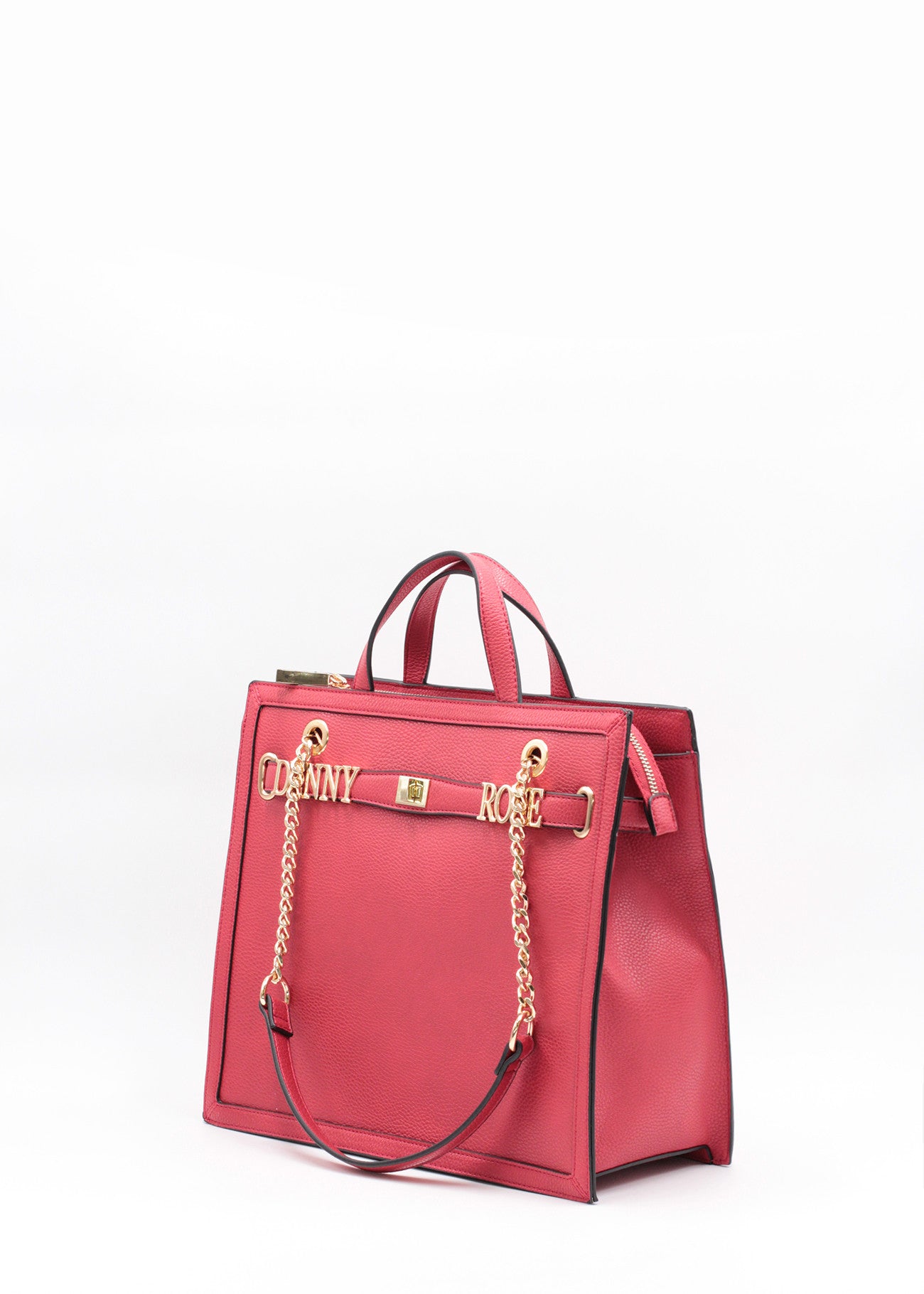 Shopping bag con logo in metallo