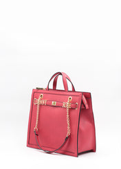 Shopping bag con logo in metallo