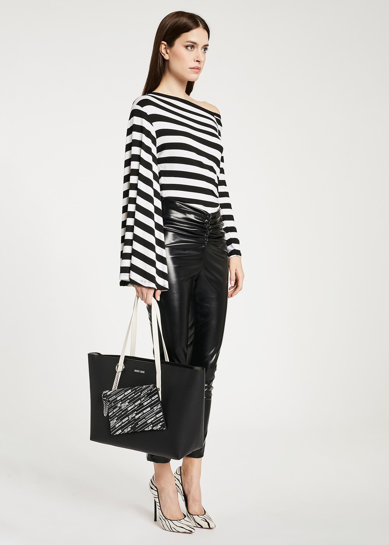 T-shirt in viscosa a righe
