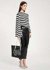 T-shirt in viscosa a righe
