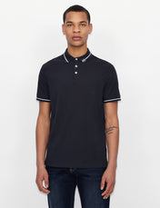 Polo in cotone blu