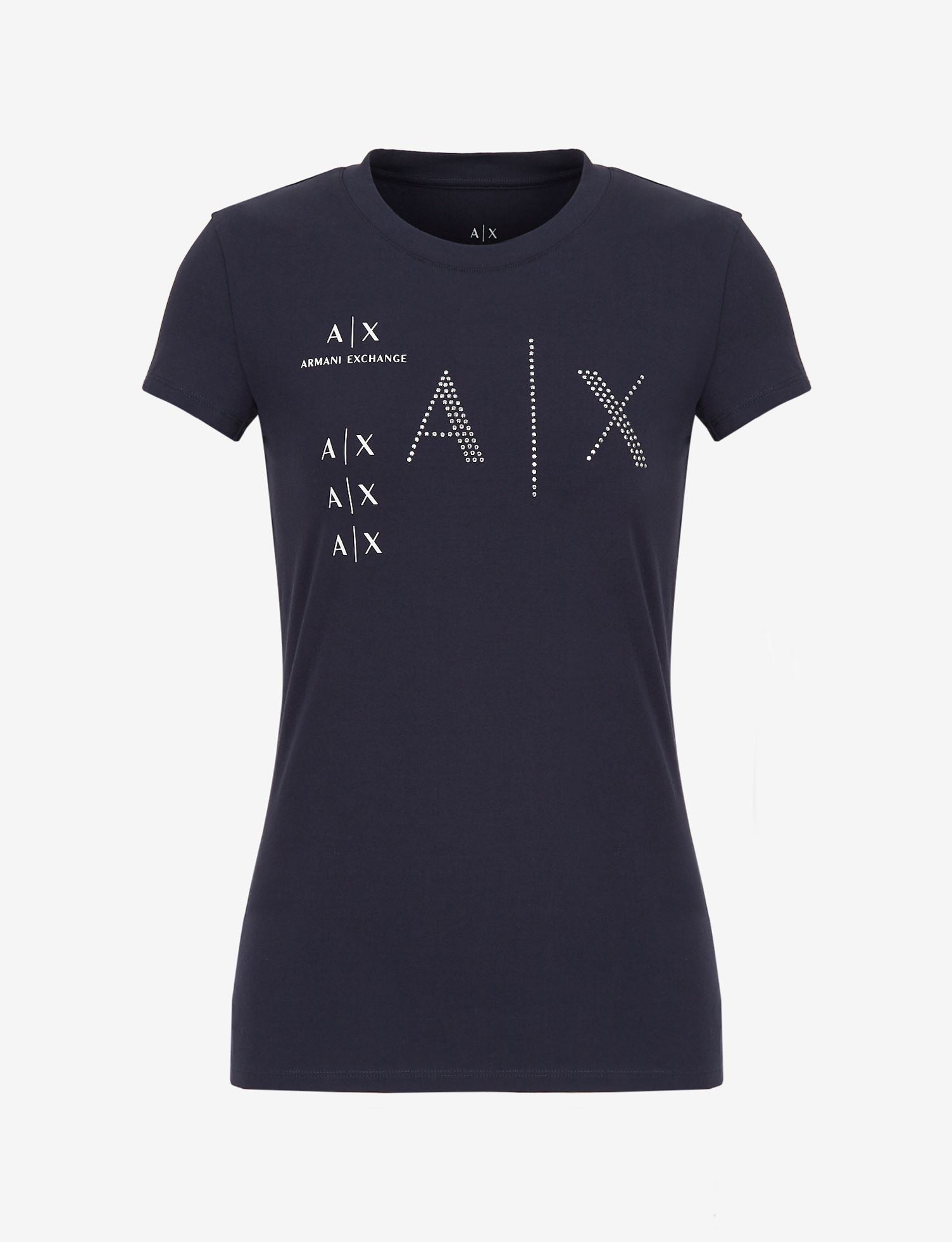 T-shirt con logo blu