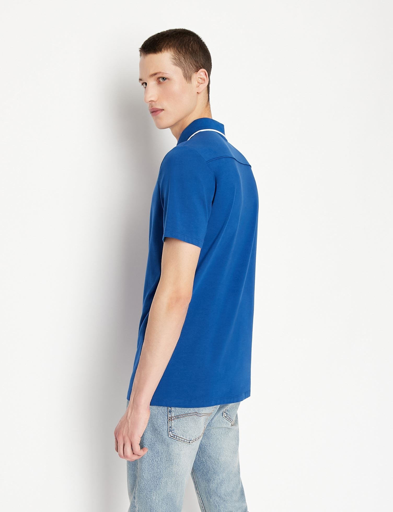 Polo con logo bluette