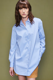 Camicia over in popeline