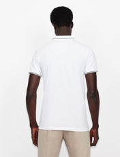 Polo in cotone stretch bianca