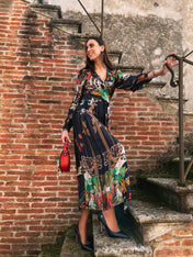 Abito in fantasia a portafoglio