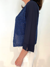Cardigan in maglia lurex