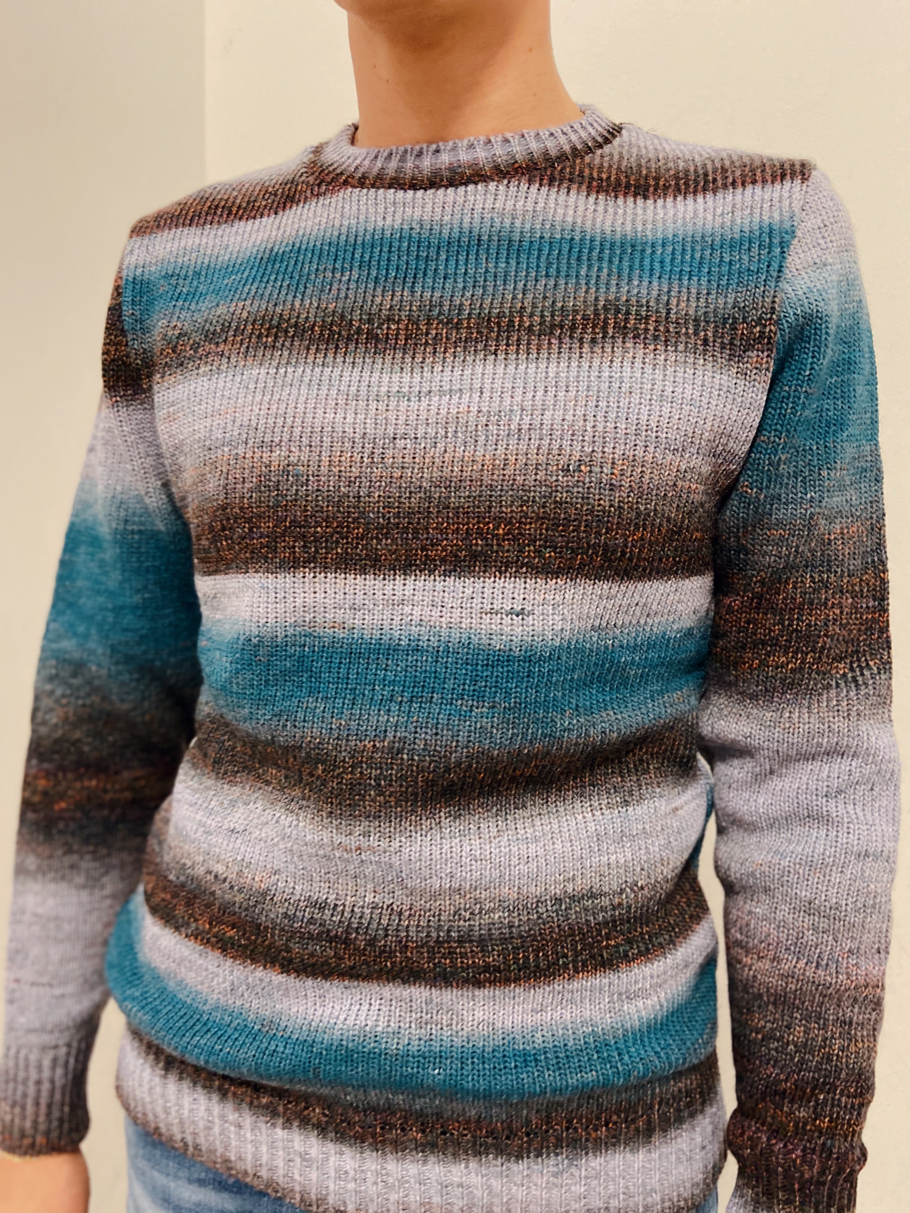 Maglia girocollo multicolor