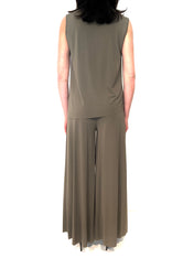 Top smanicato girocollo