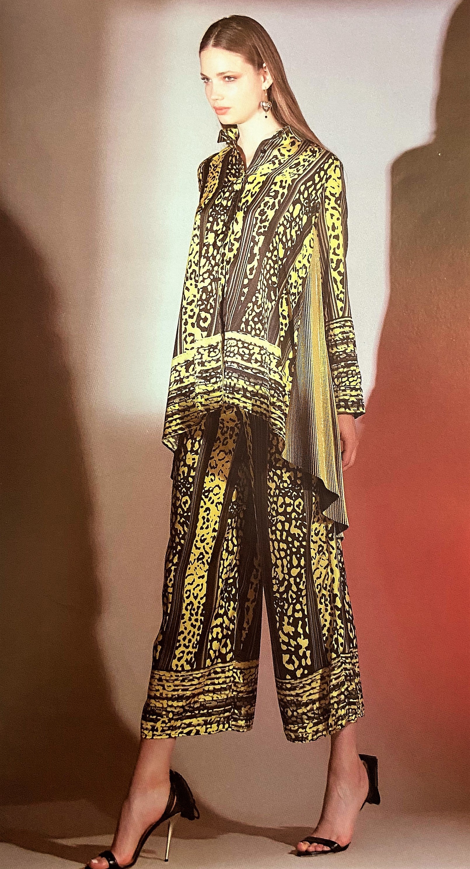 Pantalone a palazzo animalier
