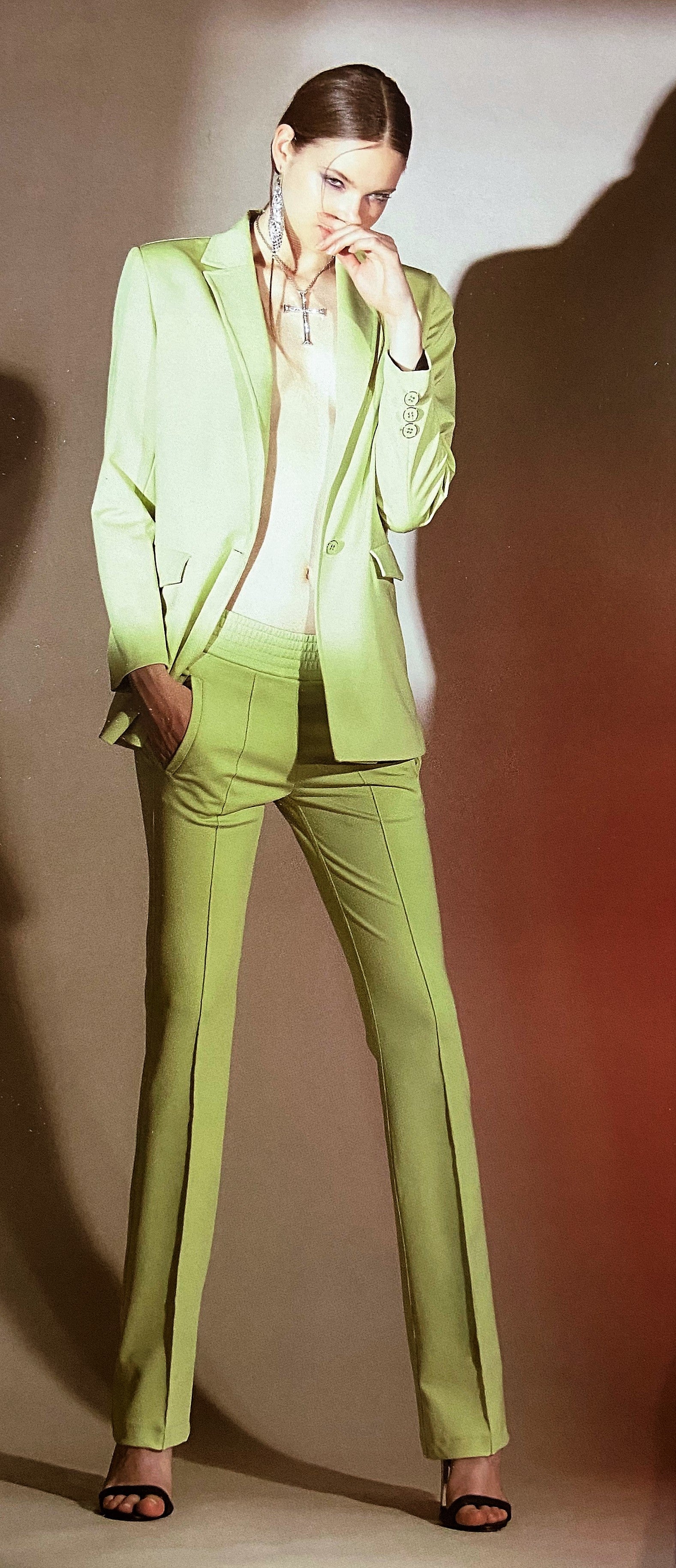 Giacca blazer verde fluo
