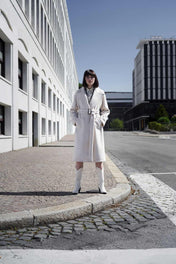 Cappotto con cintura