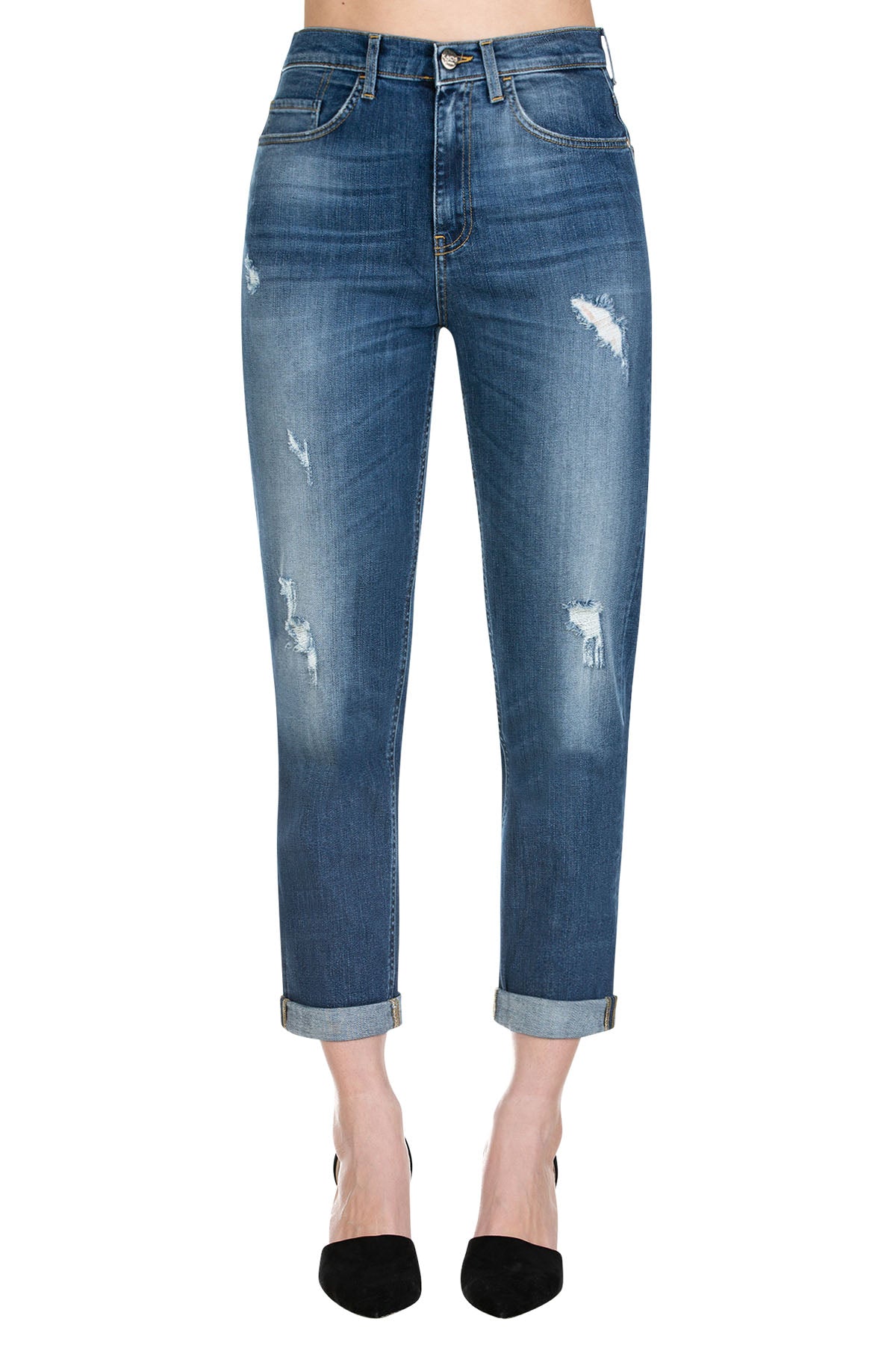 Jeans con strappi mom-fit