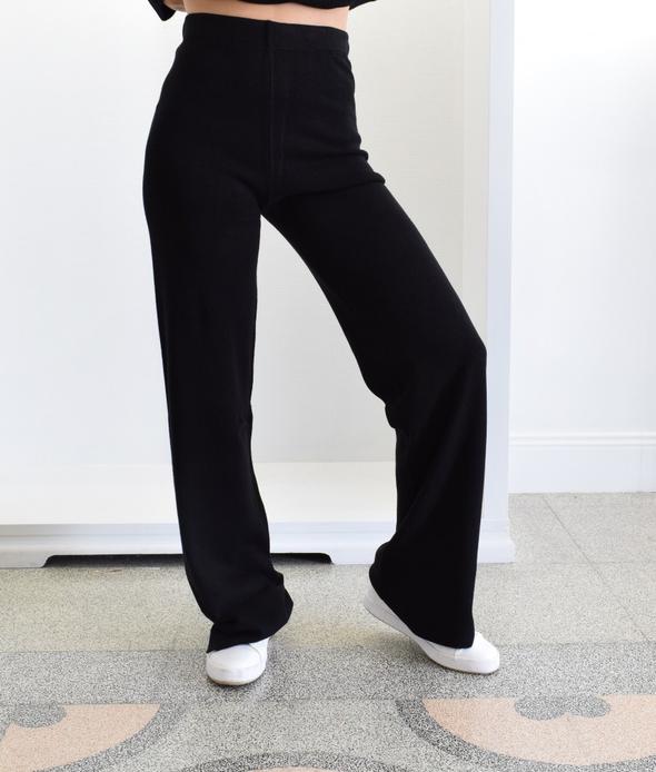 Pantalone palazzo in maglia