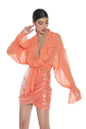 Camicia con voilants