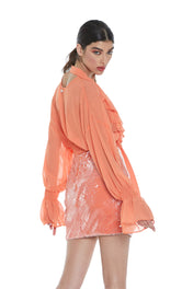 Camicia con voilants