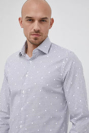 Camicia micro-fantasia stretch