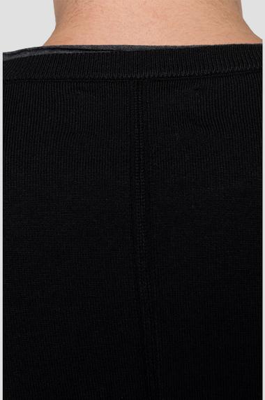 Maglia girocollo in viscosa nero