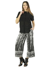Pantalone a palazzo animalier