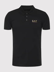Polo cotone EA7 nero