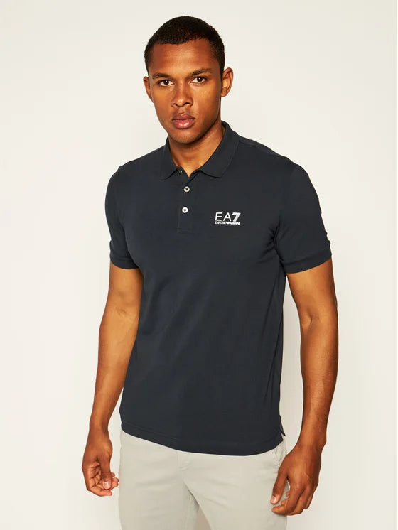 Polo cotone EA7 blu