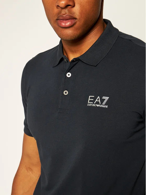Polo cotone EA7 blu
