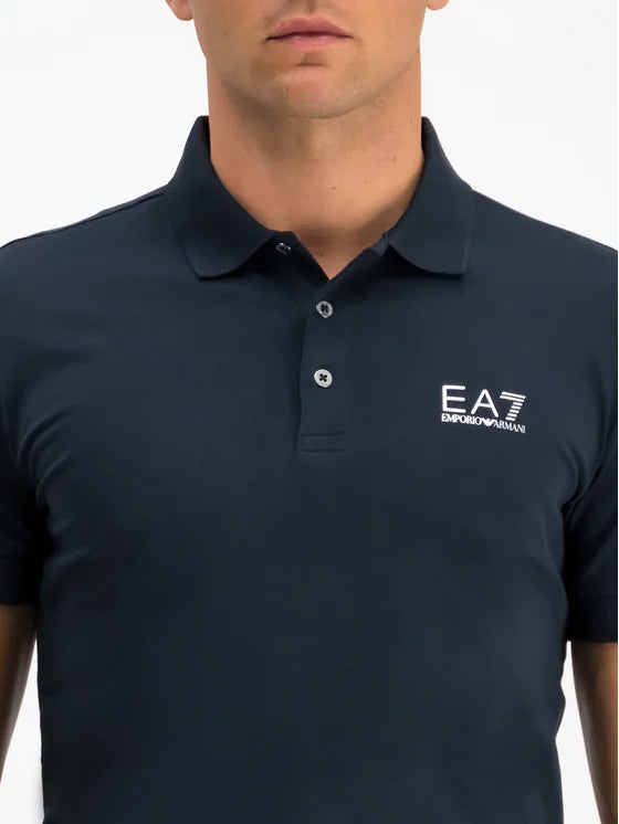 Polo cotone EA7 blu