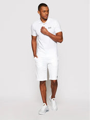 Polo cotone EA7 bianco