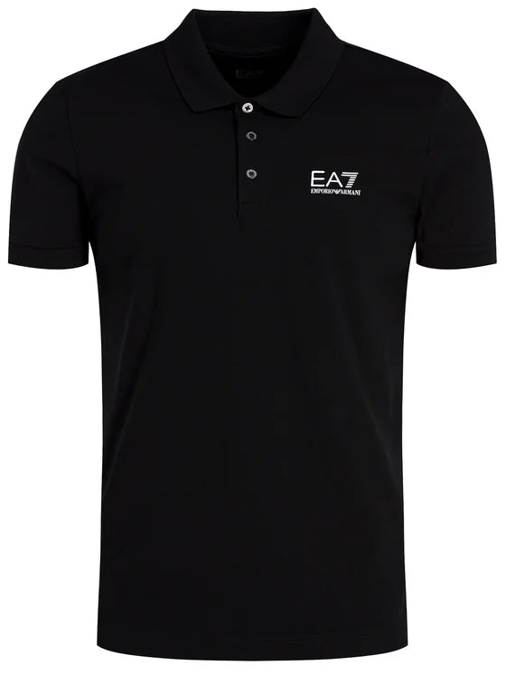 Polo cotone EA7 nero
