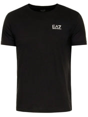 Tshirt in cotone con logo EA7 nero