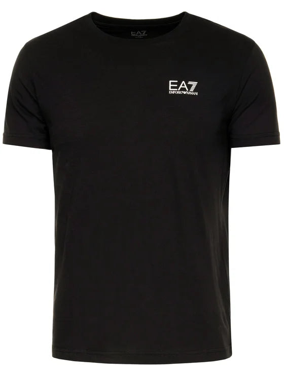 Tshirt in cotone con logo EA7 nero