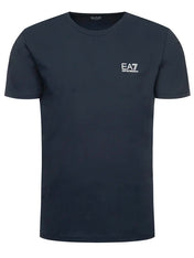 Tshirt in cotone con logo EA7 blu