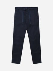 Panta chino con coulisse blu navy