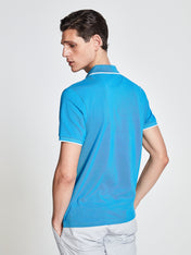 Polo azzurra in piquet