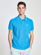 Polo azzurra in piquet