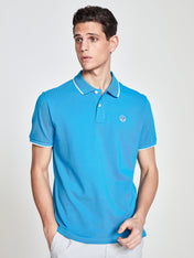 Polo azzurra in piquet
