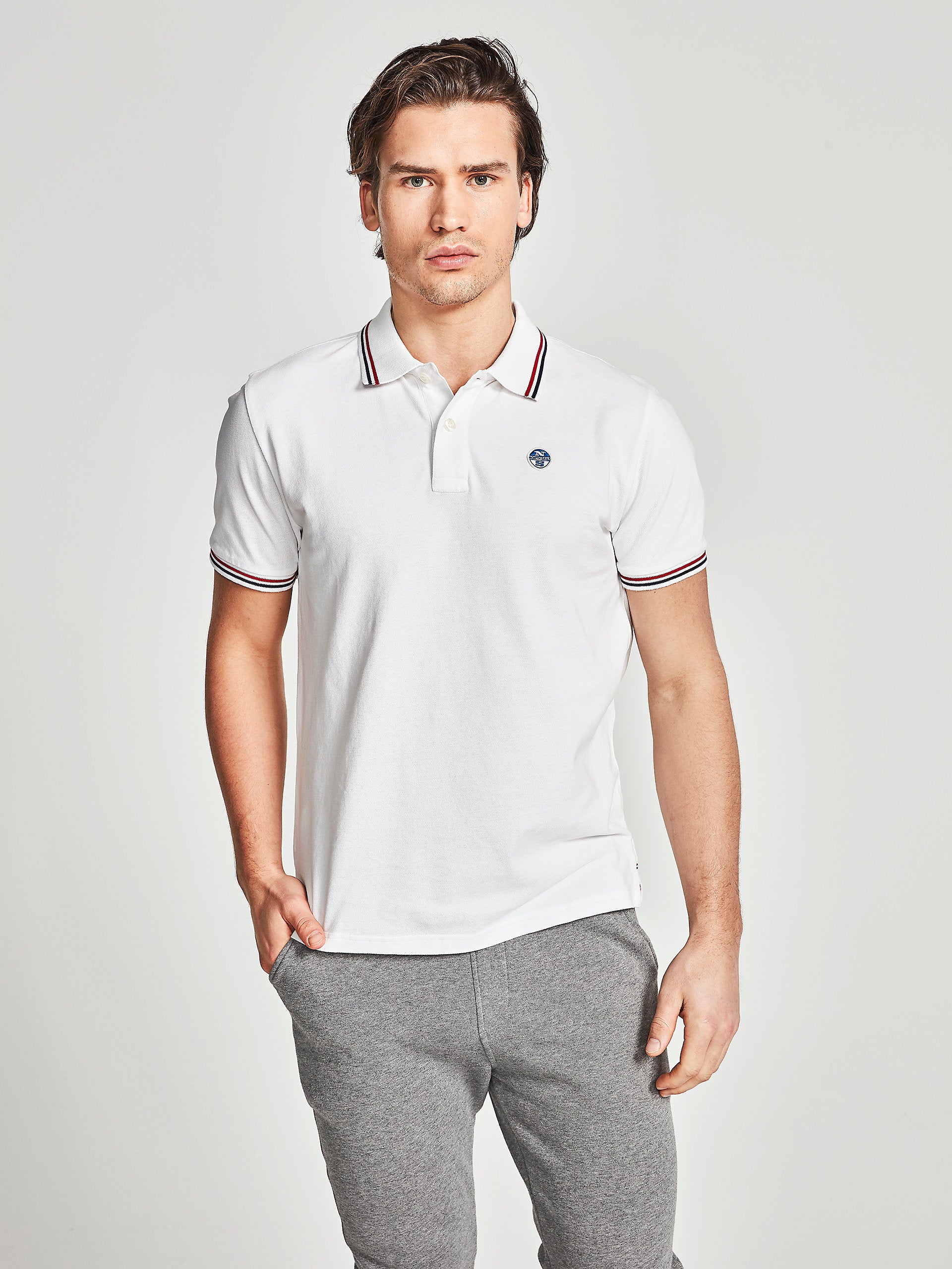 Polo in piquet bianca