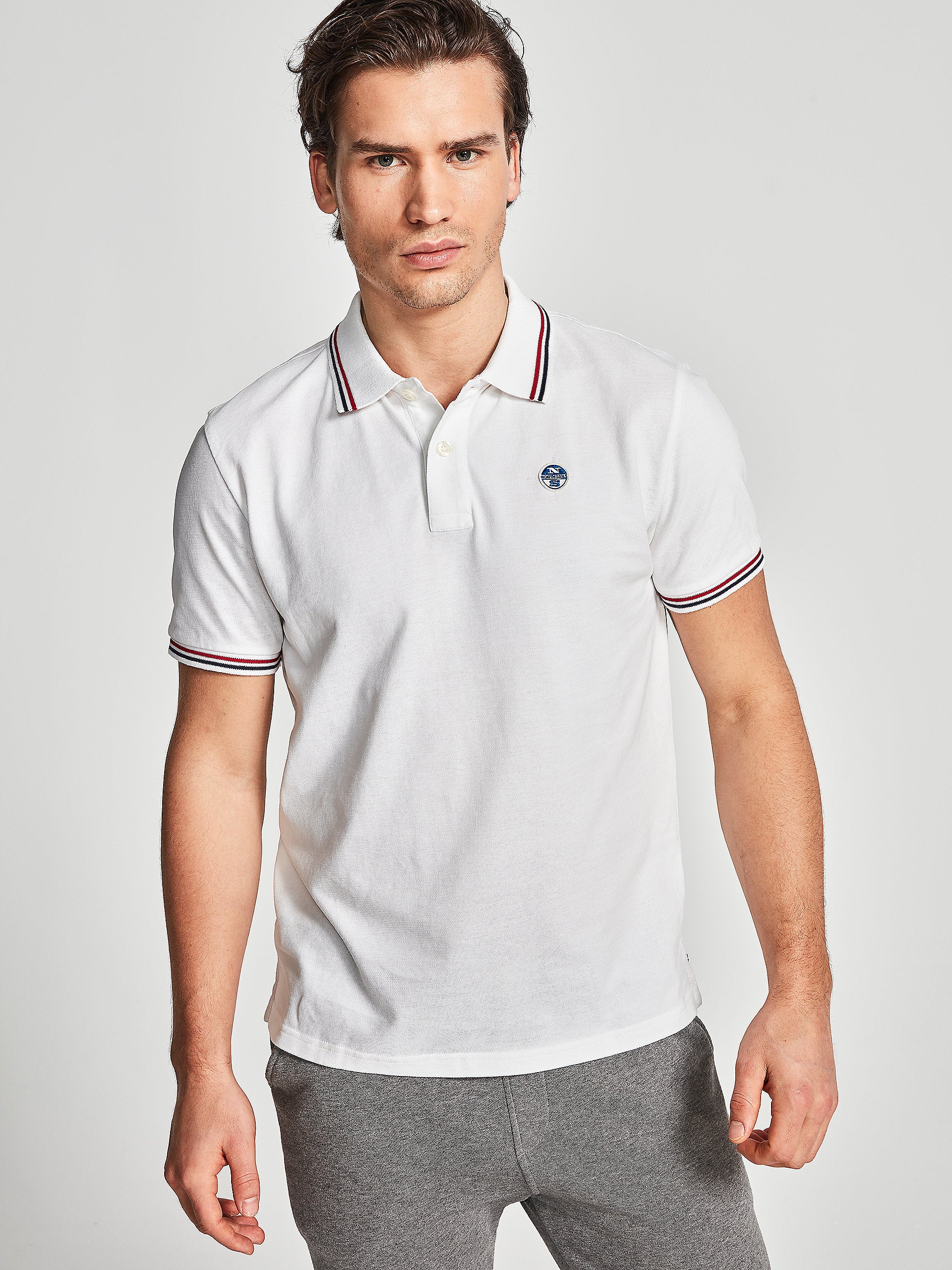 Polo in piquet bianca