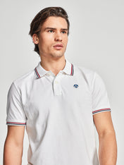 Polo in piquet bianca