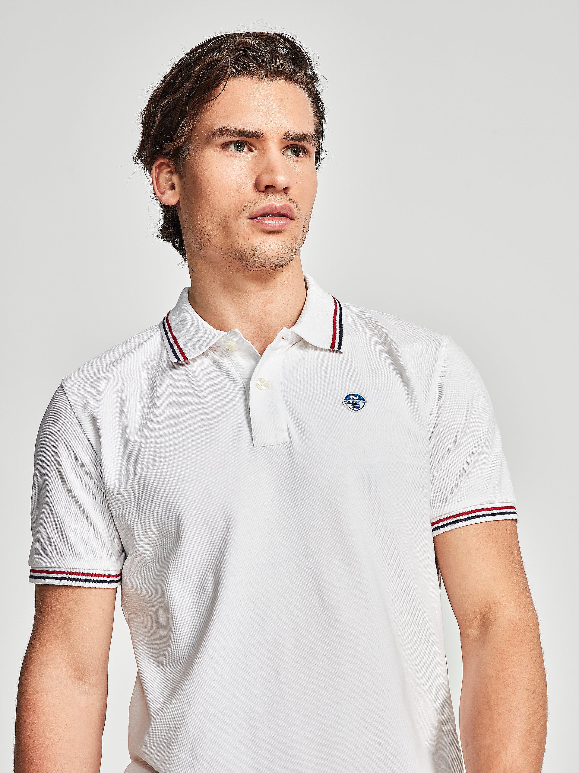 Polo in piquet bianca
