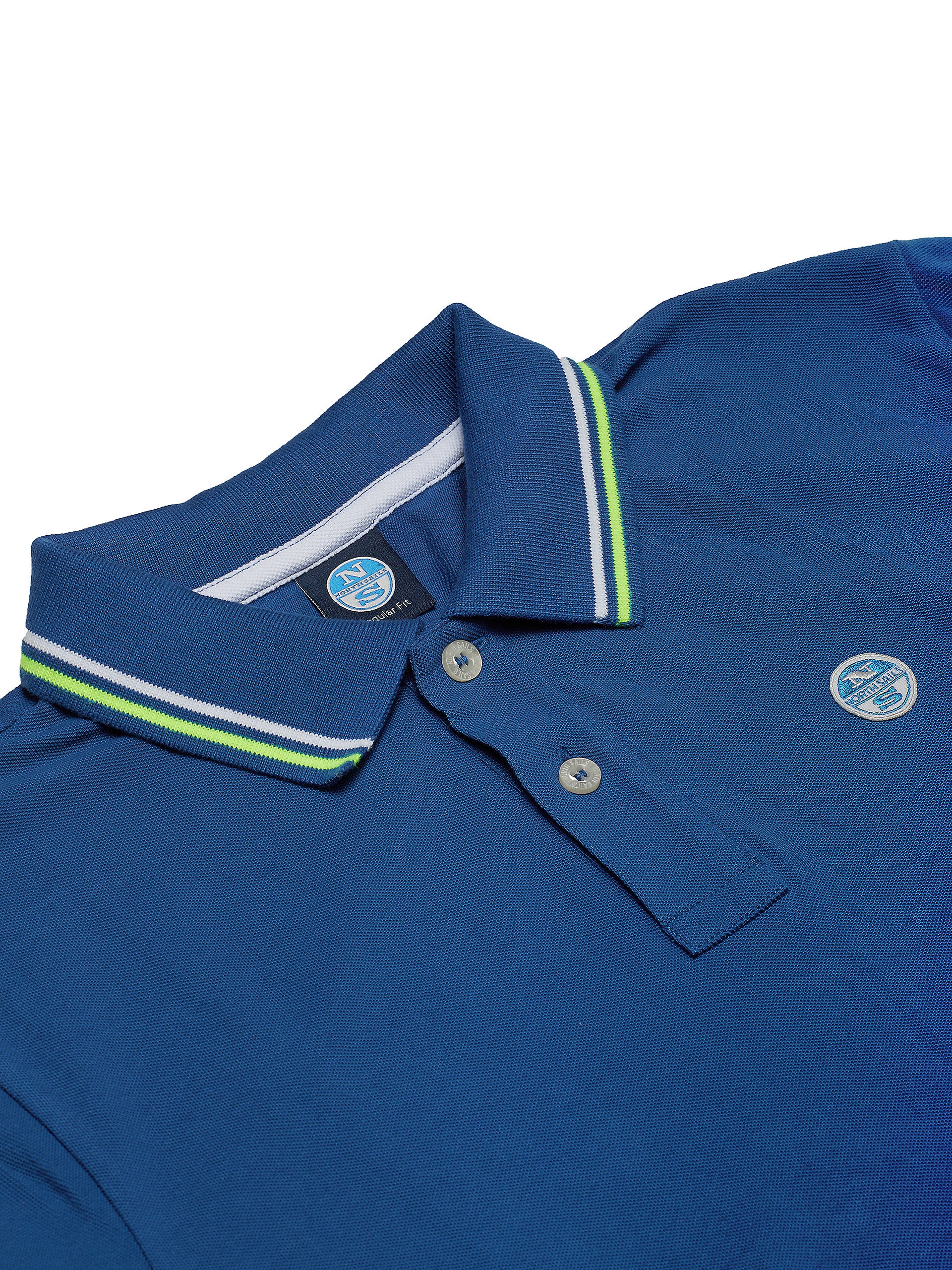 Polo in piquet bluette
