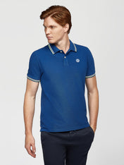 Polo in piquet bluette