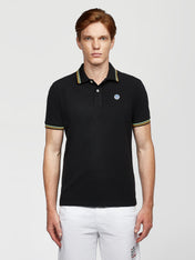 Polo in piquet nera