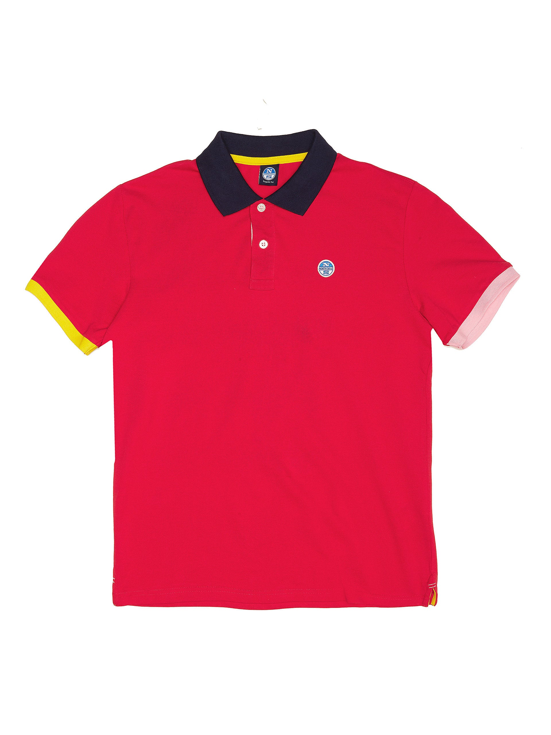 Polo rossa con contrasti