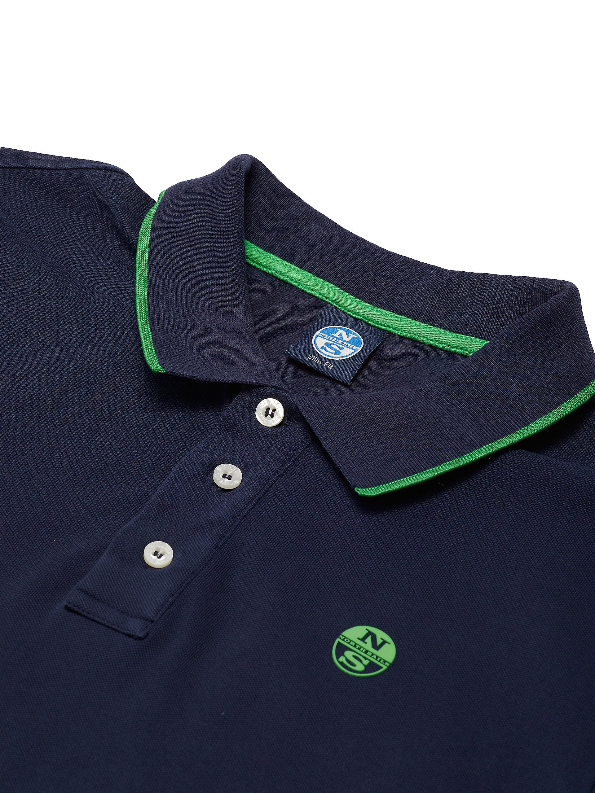 Polo stretch in piquet blu