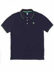 Polo stretch in piquet blu