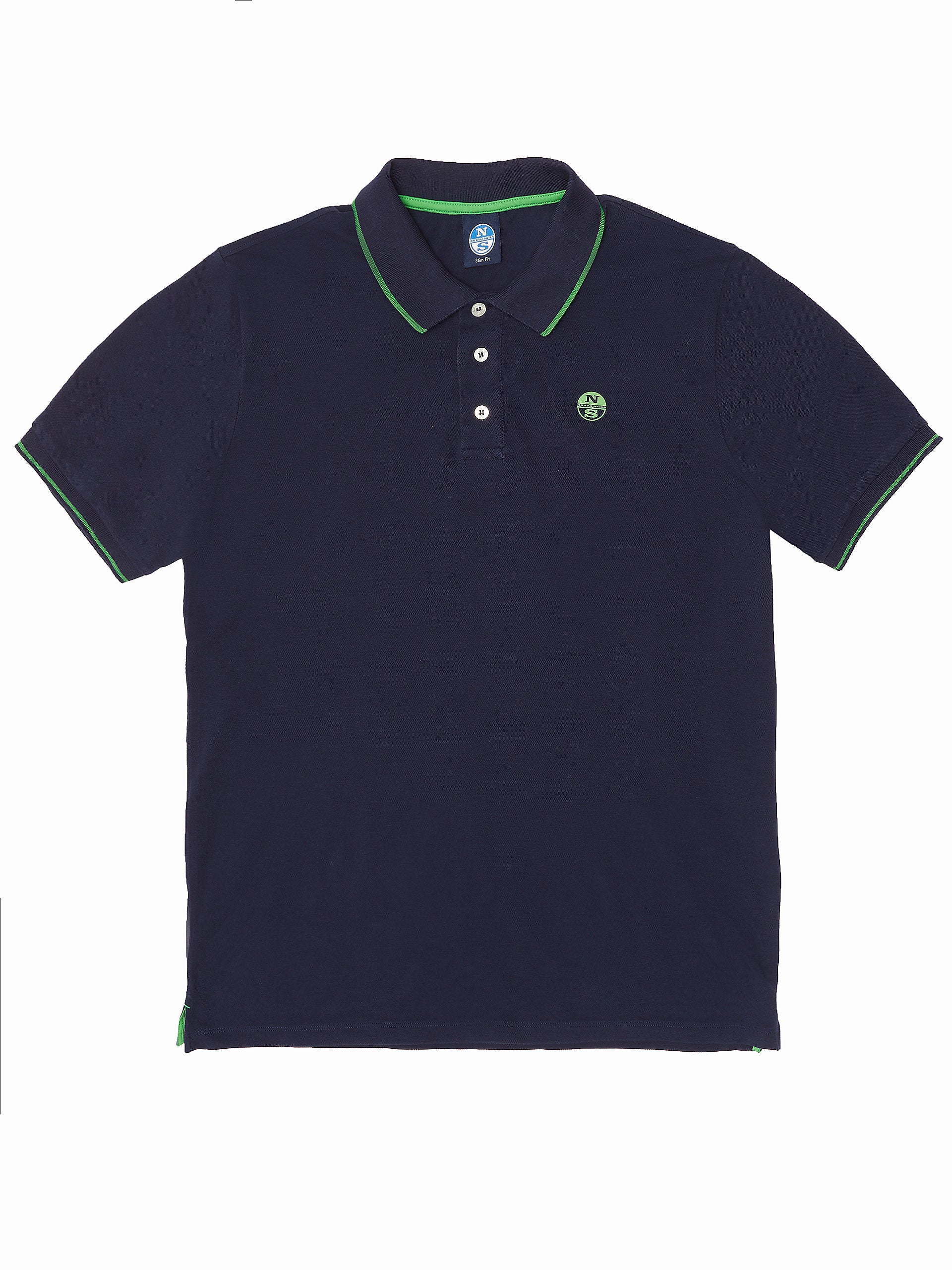 Polo stretch in piquet blu