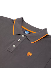 Polo stretch in piquet grigia