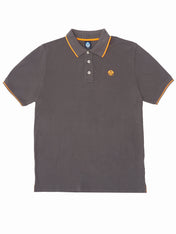 Polo stretch in piquet grigia